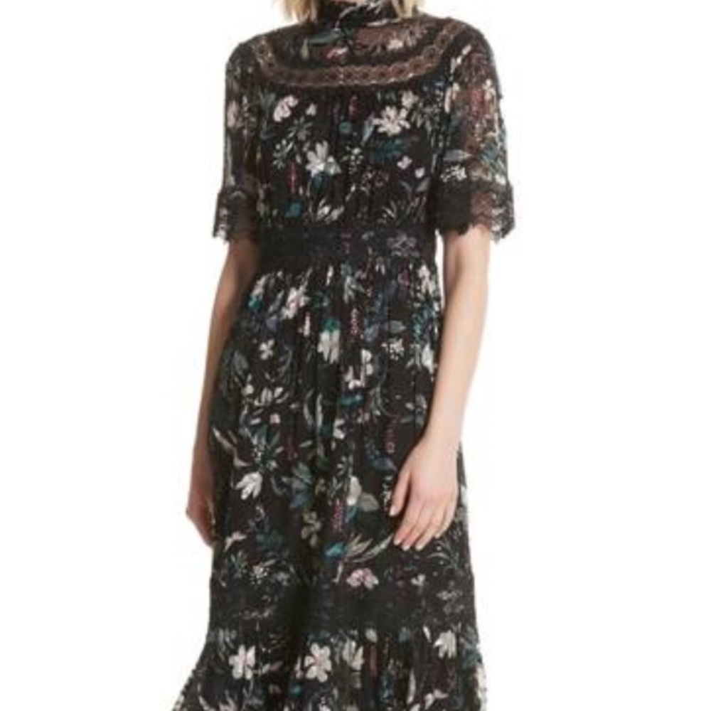Kate Spade Botanical chiffon dress - Picture 2 of 7